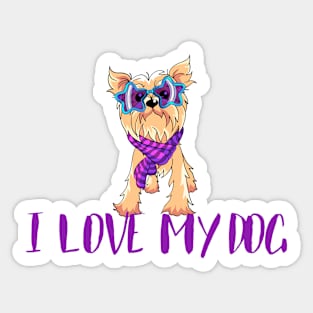 I love my dog Sticker